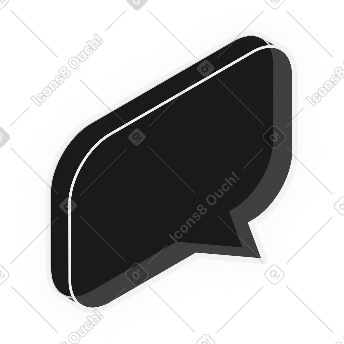 Ilustración Burbuja de chat en estilo Inverse a descargar en PNG y SVG