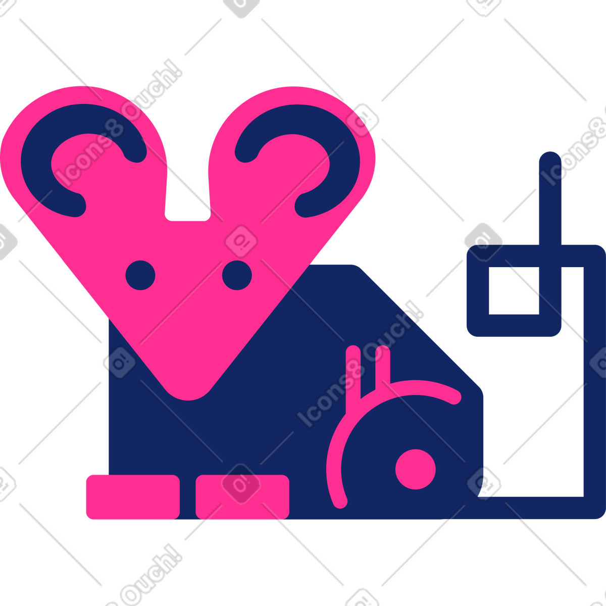 Illustration Souris dans le style Cyborg à télécharger aux formats PNG, SVG