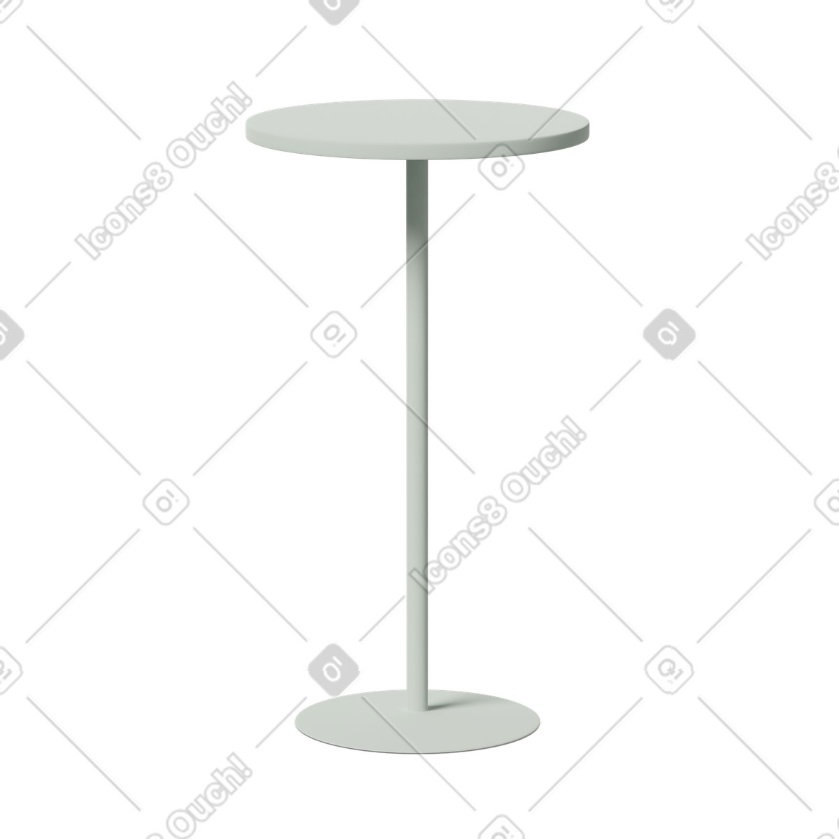 Green table small illustration in 3D Casual life style download in PNG, SVG