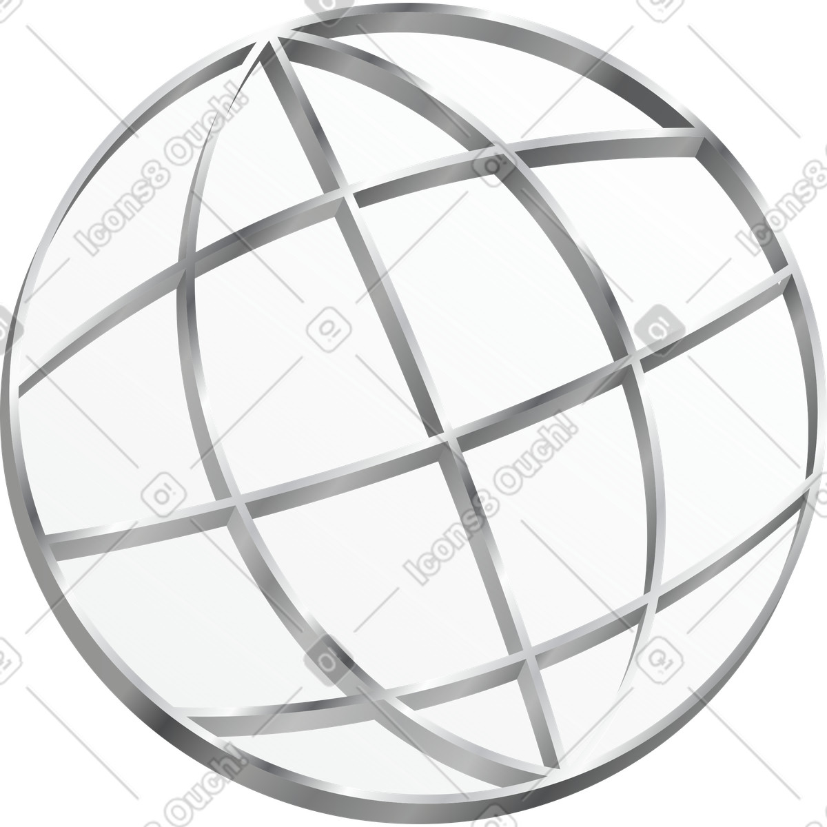 Globo metallico di internet illustrazione in stile Token scarica in PNG, SVG