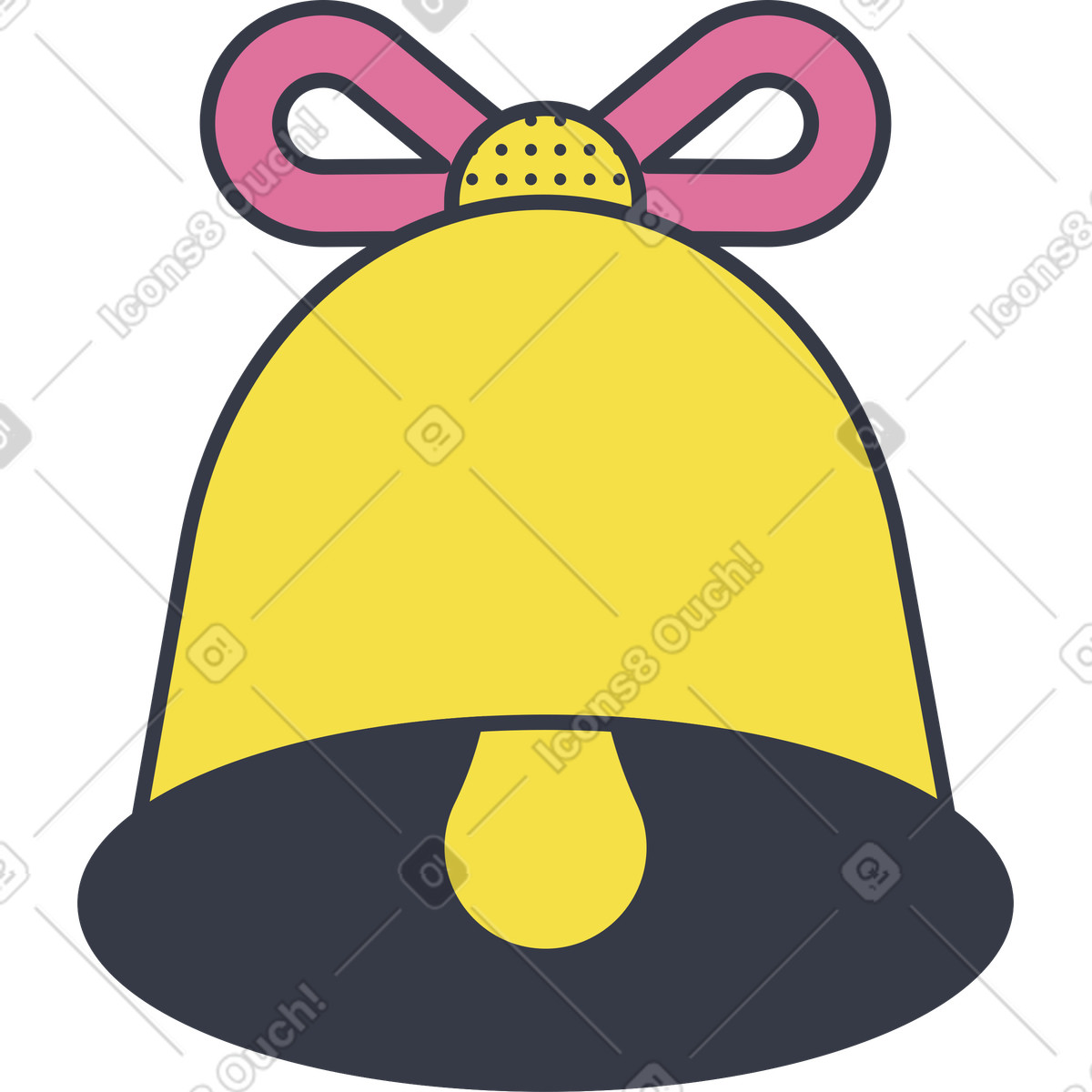 Jingle bell illustration in Abstract style download in PNG, SVG