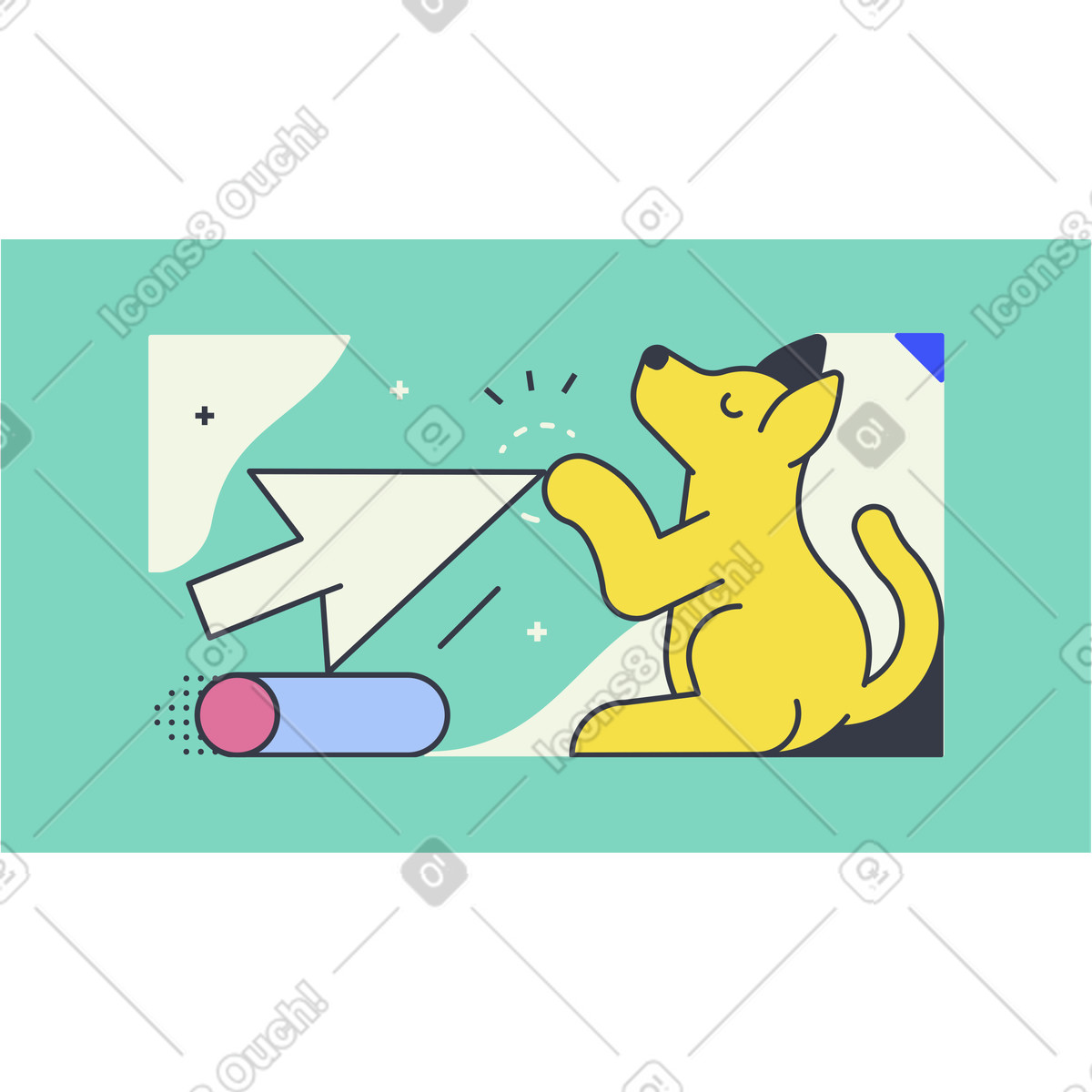 Animal care and veterinary services illustration in Abstract style download in PNG, SVG