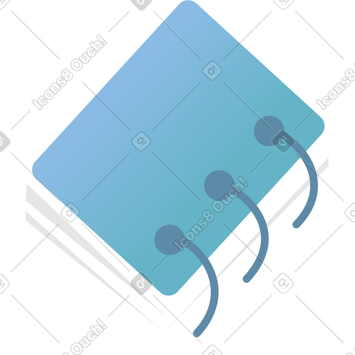 Blocco note ad anello illustrazione in stile Airy scarica in PNG, SVG