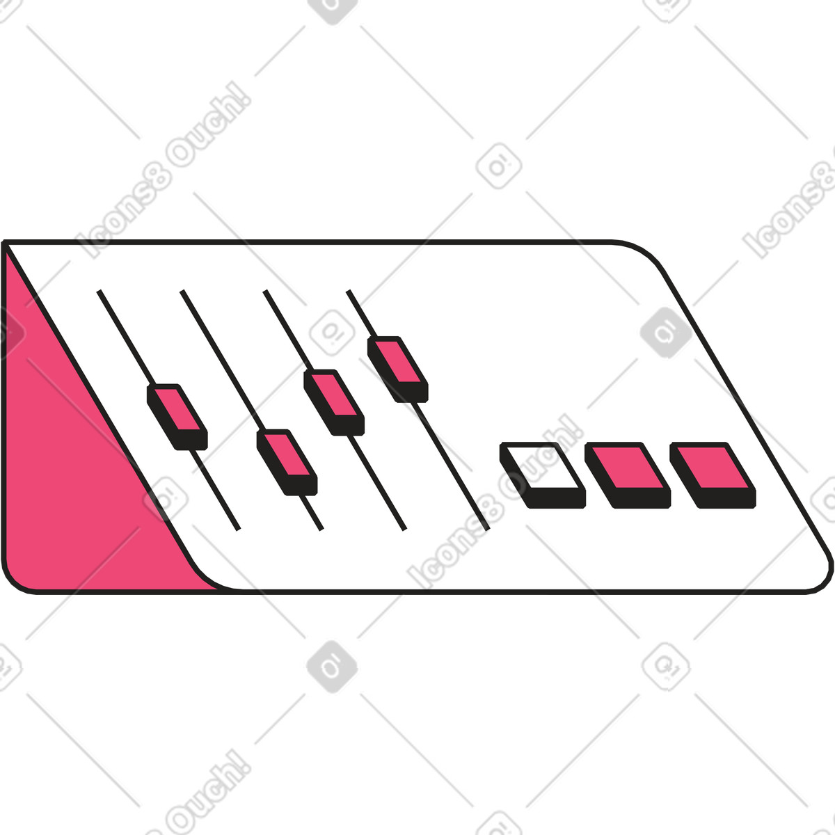 Remote control illustration in Dazzle Line style download in PNG, SVG