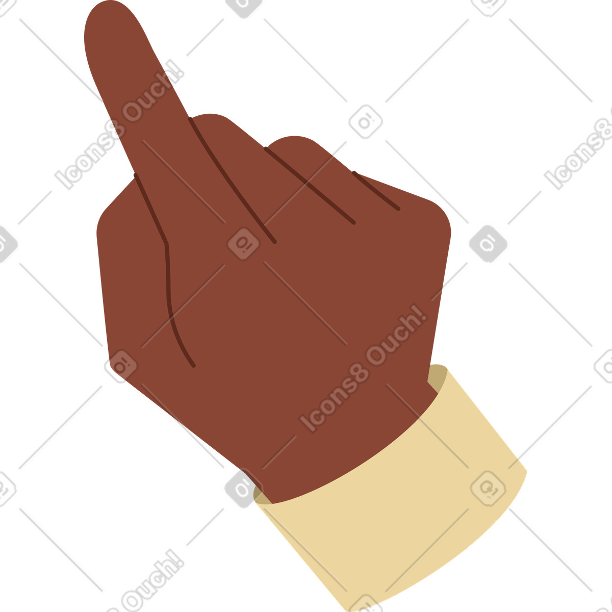 Mano che indica qualcosa illustrazione in stile Catchy scarica in PNG, SVG