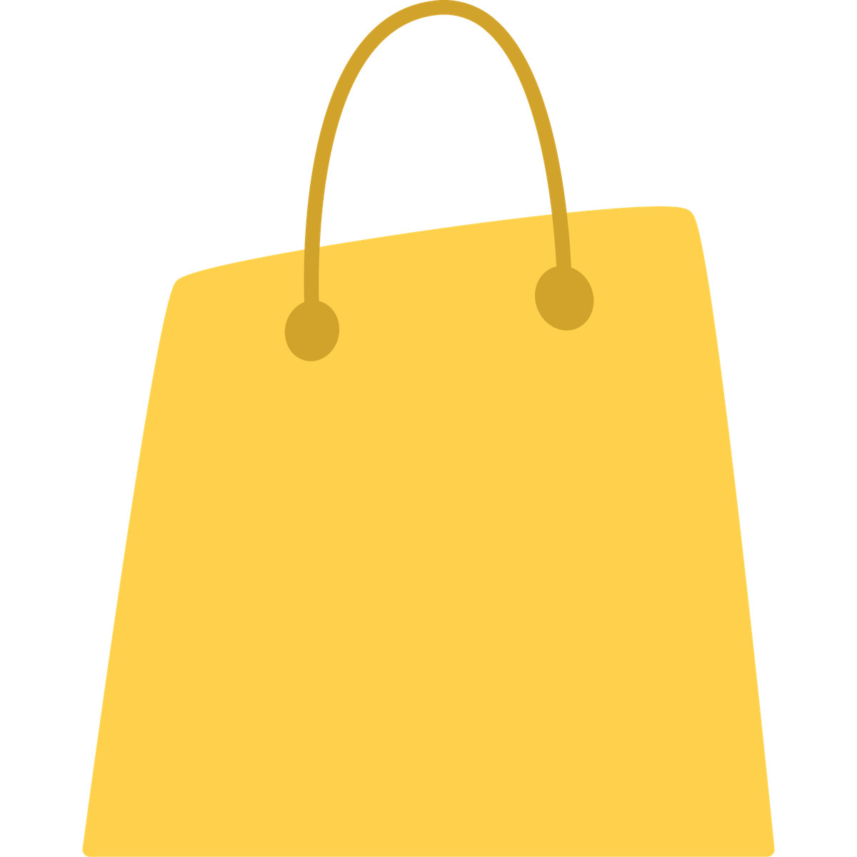 Ilustración Yellow shopping bag en estilo Bouncy a descargar en PNG y SVG