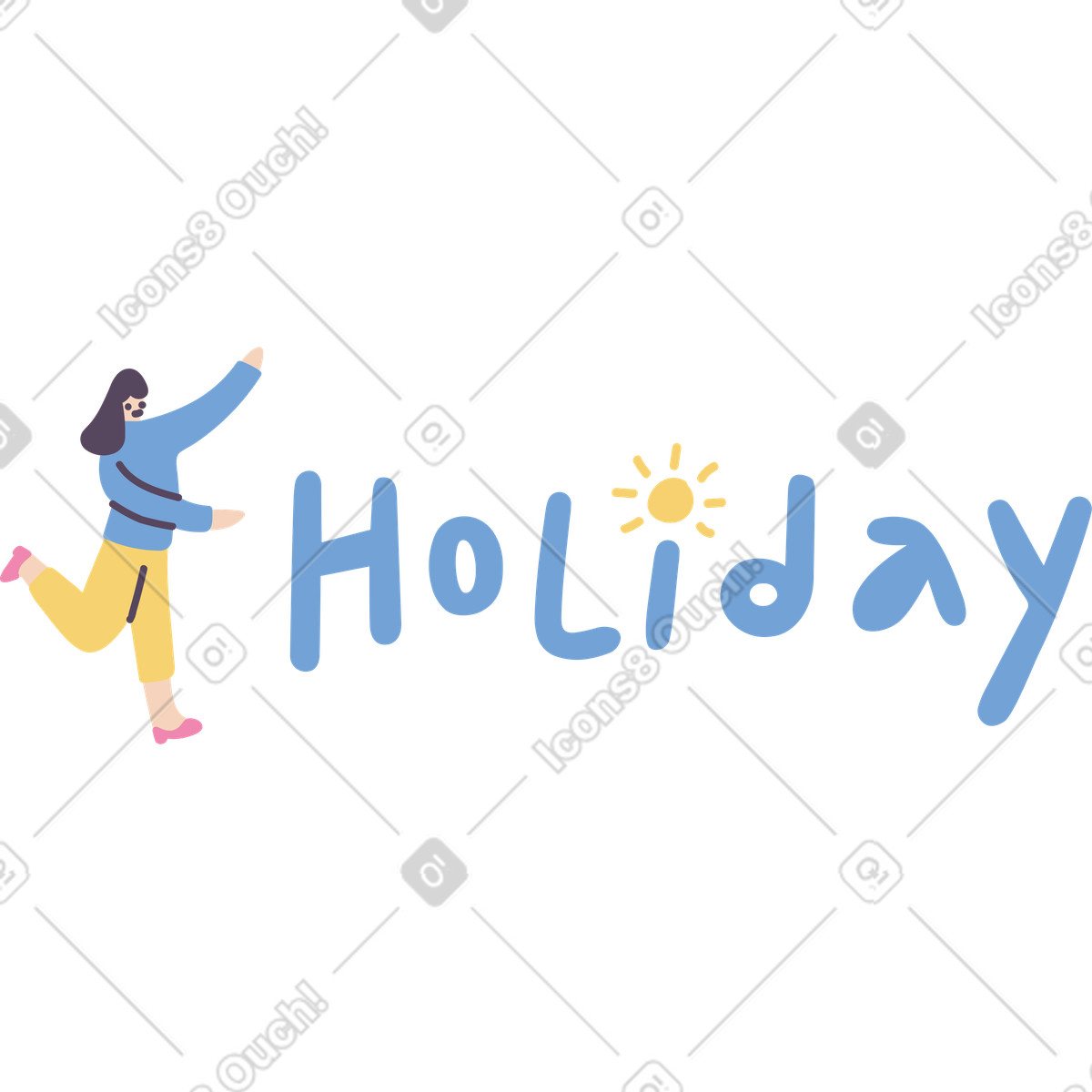 Urlaub-Illustration im Pluto-Stil als Download in PNG, SVG