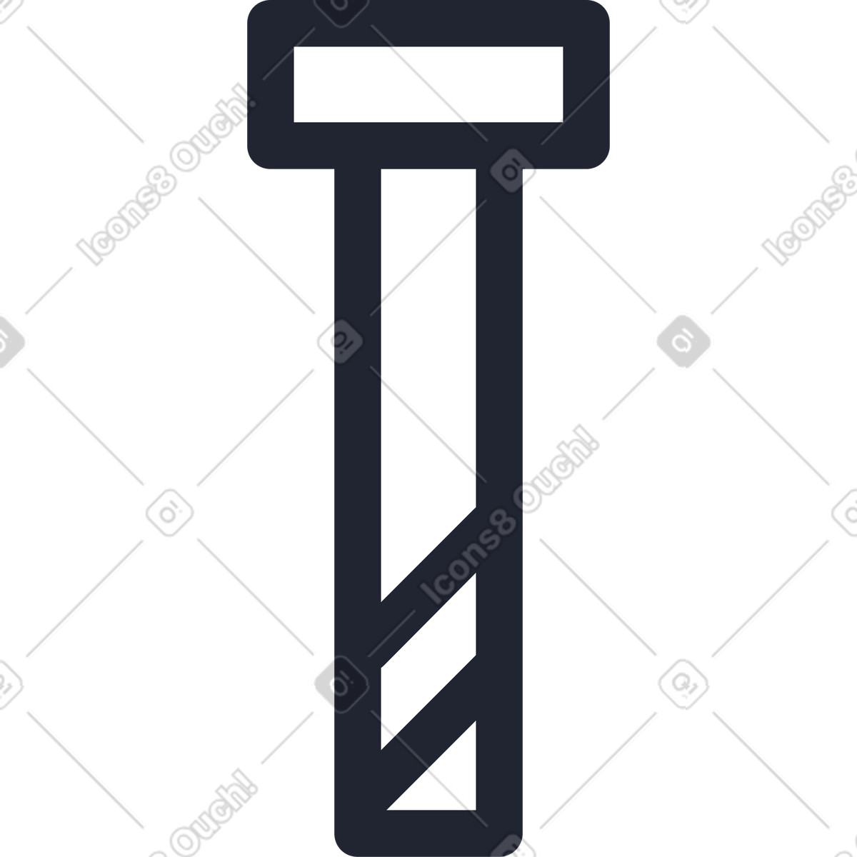 Schraube-Illustration im Pablita-Stil als Download in PNG, SVG