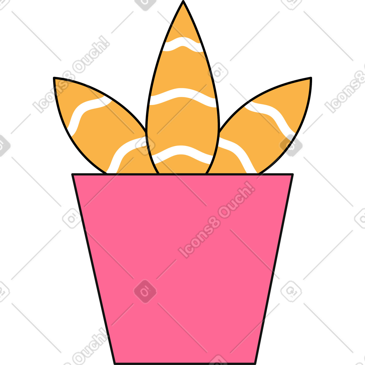 Vaso illustrazione in stile Bloom scarica in PNG, SVG