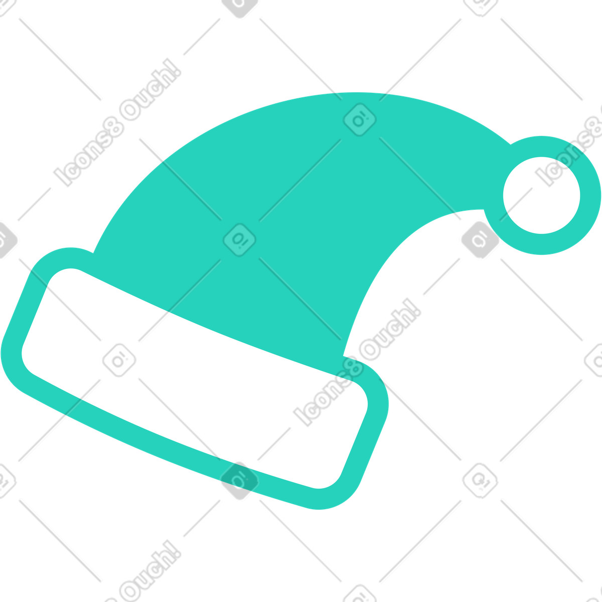 Illustration Chapeau de père noël dans le style Rocky à télécharger aux formats PNG, SVG