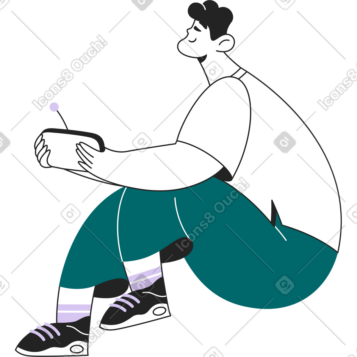 下载 Sammy Line 风格的 男子 插画，支持 PNG、SVG 格式