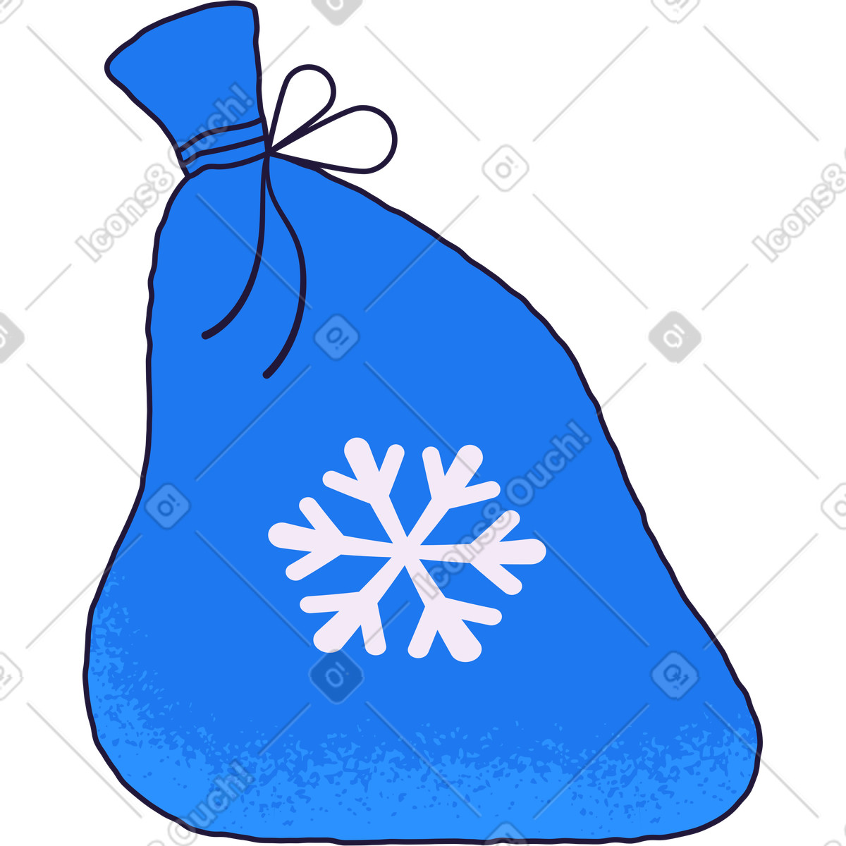 Santa's bag illustrazione in stile Conifer scarica in PNG, SVG
