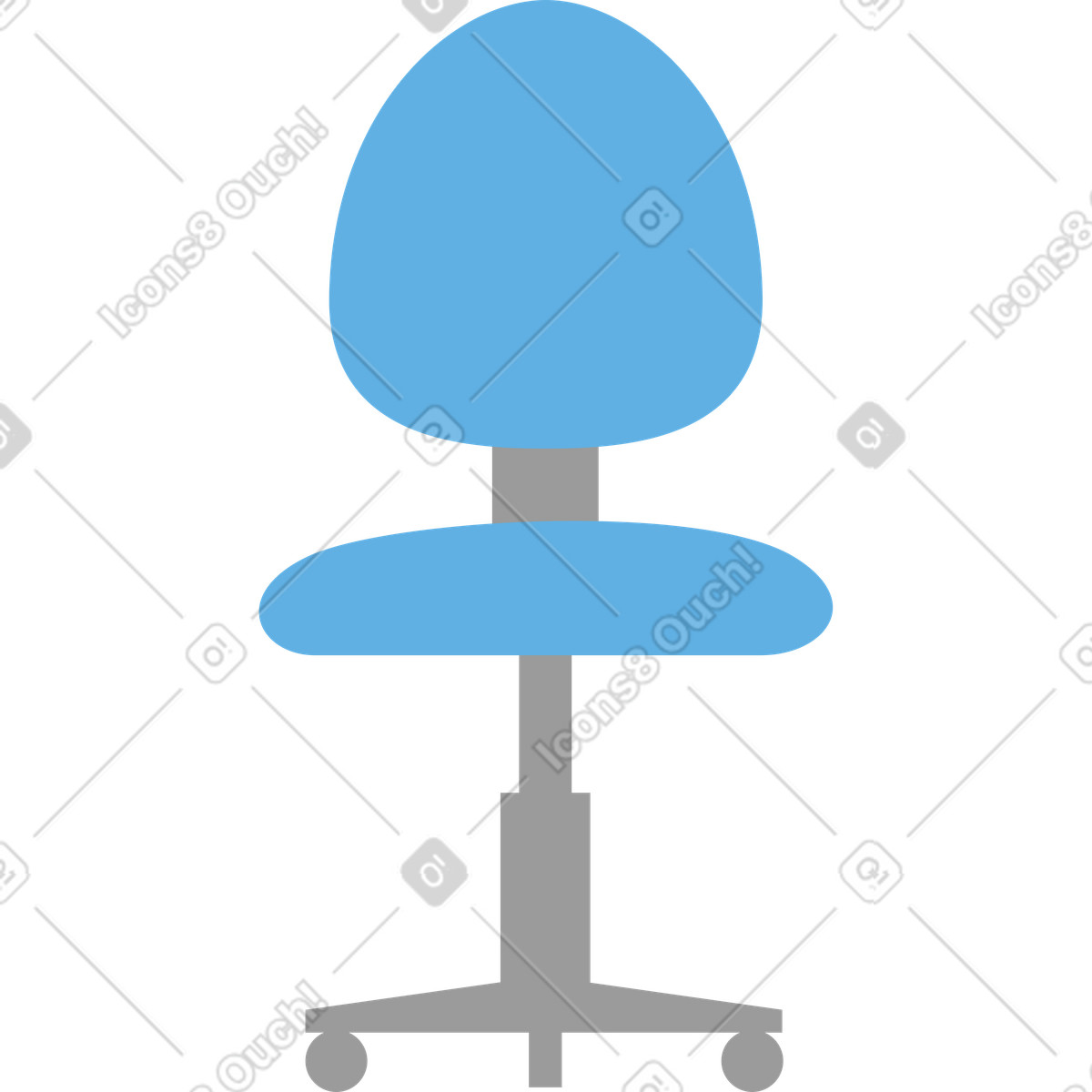 下载 Pale 风格的 Office chair 插画，支持 PNG、SVG 格式