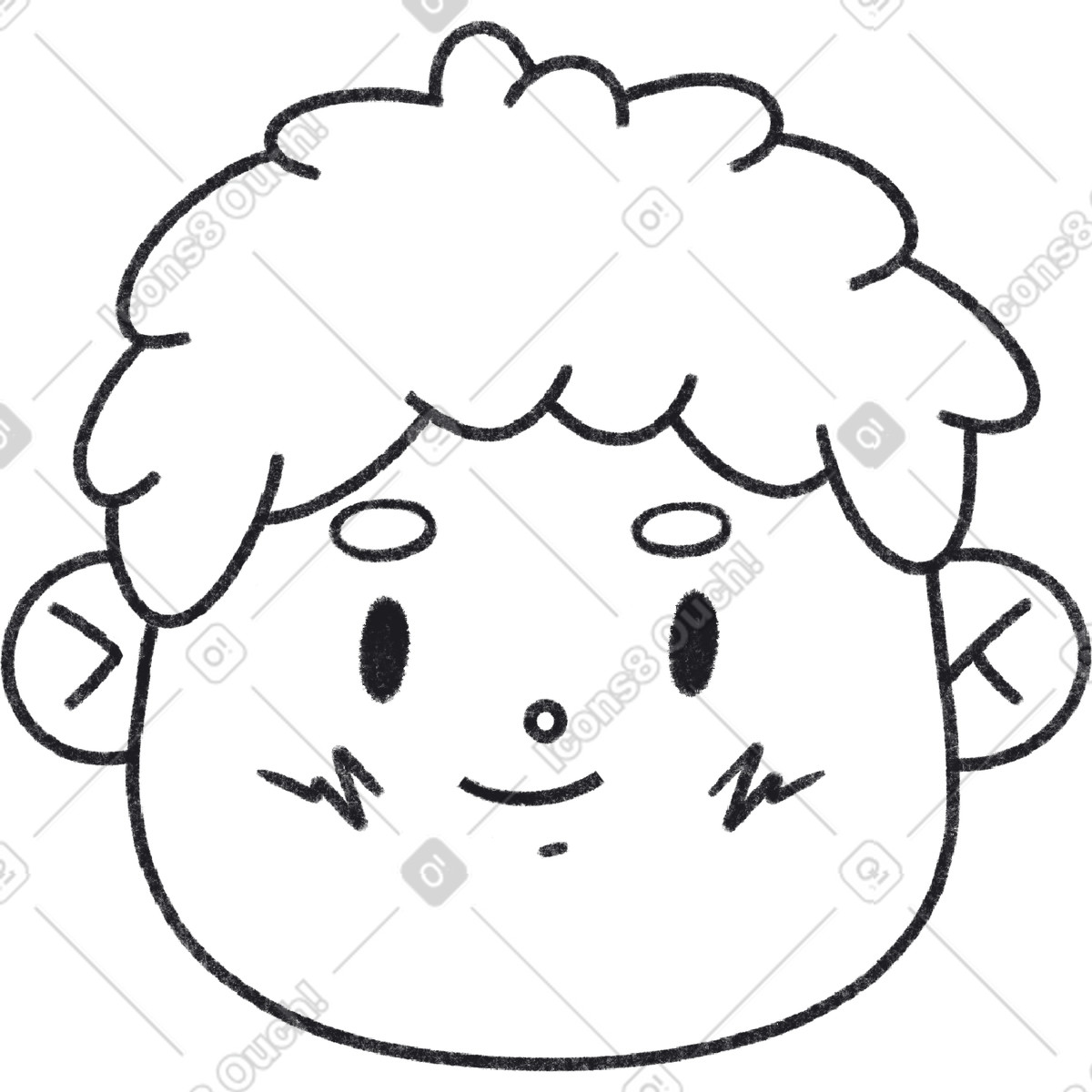 Man looks forward-Illustration im Bonbon Line-Stil als Download in PNG, SVG