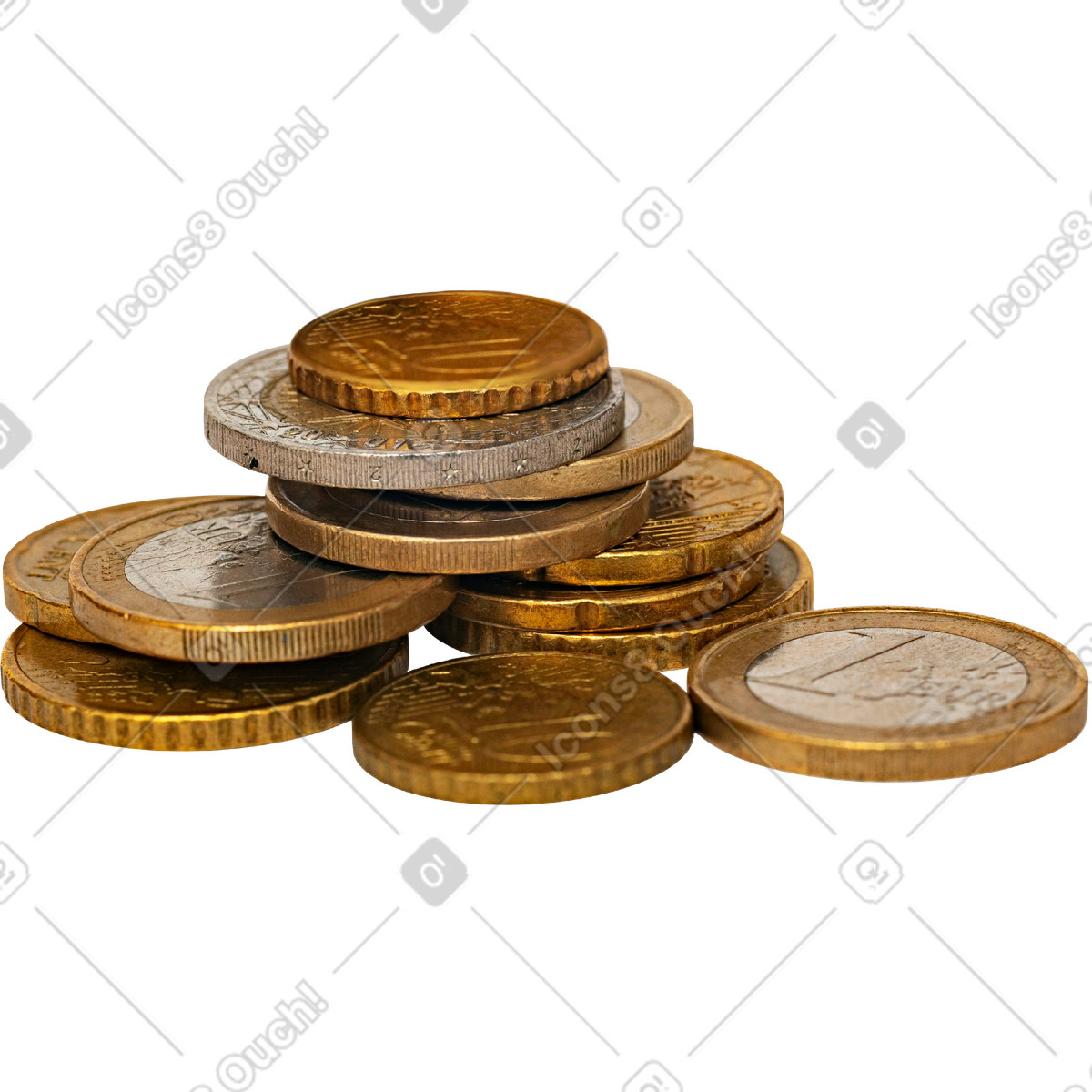 Ilustración Montón de monedas en estilo Marker a descargar en PNG y SVG