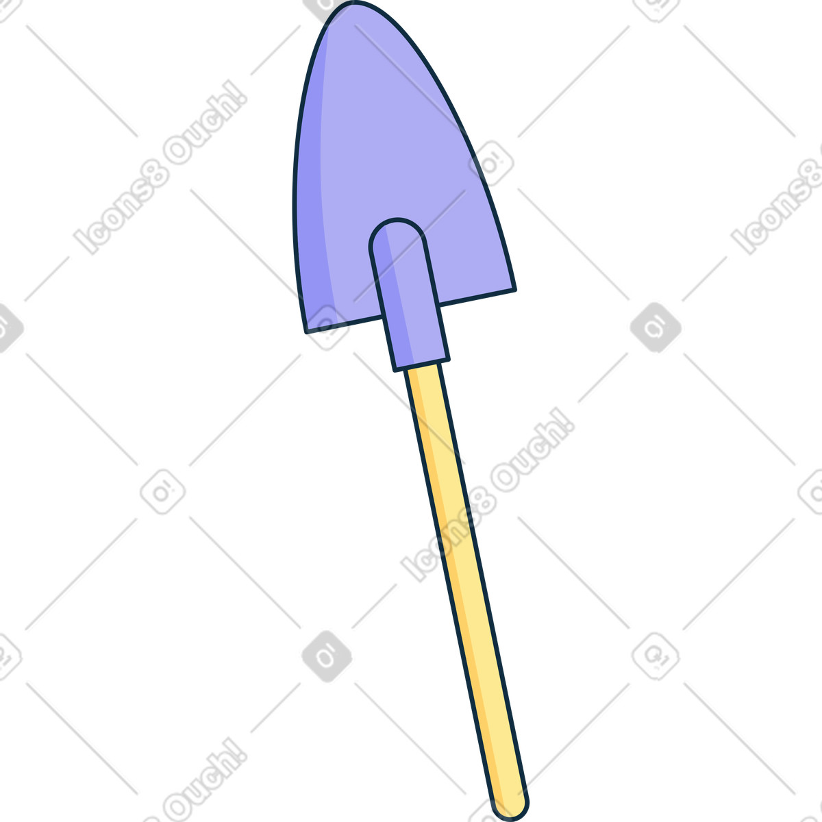 下载 Bubble gum 风格的 小园艺铲 插画，支持 PNG、SVG 格式
