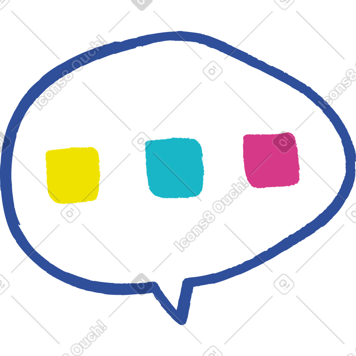 Speech bubble with dots illustration in Lime style download in PNG, SVG
