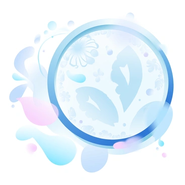 A highly detailed magnified view reveals a tiny section of a larger illustration. The focus is on delicate patterns and fine textures that showcase intricate work. Each element is designed with precision, featuring a variety of shapes and colors that blend seamlessly. Surrounding this magnified detail, hints of the broader illustration can be seen, adding context to the composition without overwhelming the focal point.