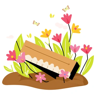 A Snickers bar nestled among colorful flowers in a vibrant garden.