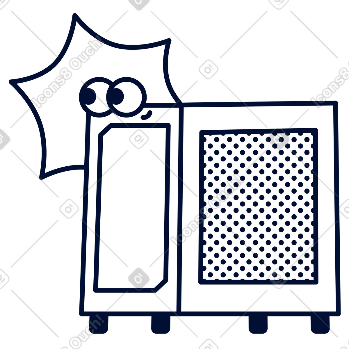 System data center, Infrastructure management, Desktop computer, Server tower illustration in Blink style download in PNG, SVG