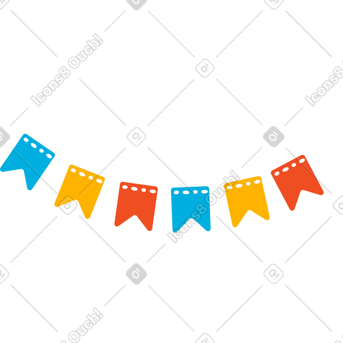 Ghirlanda illustrazione in stile Flame scarica in PNG, SVG