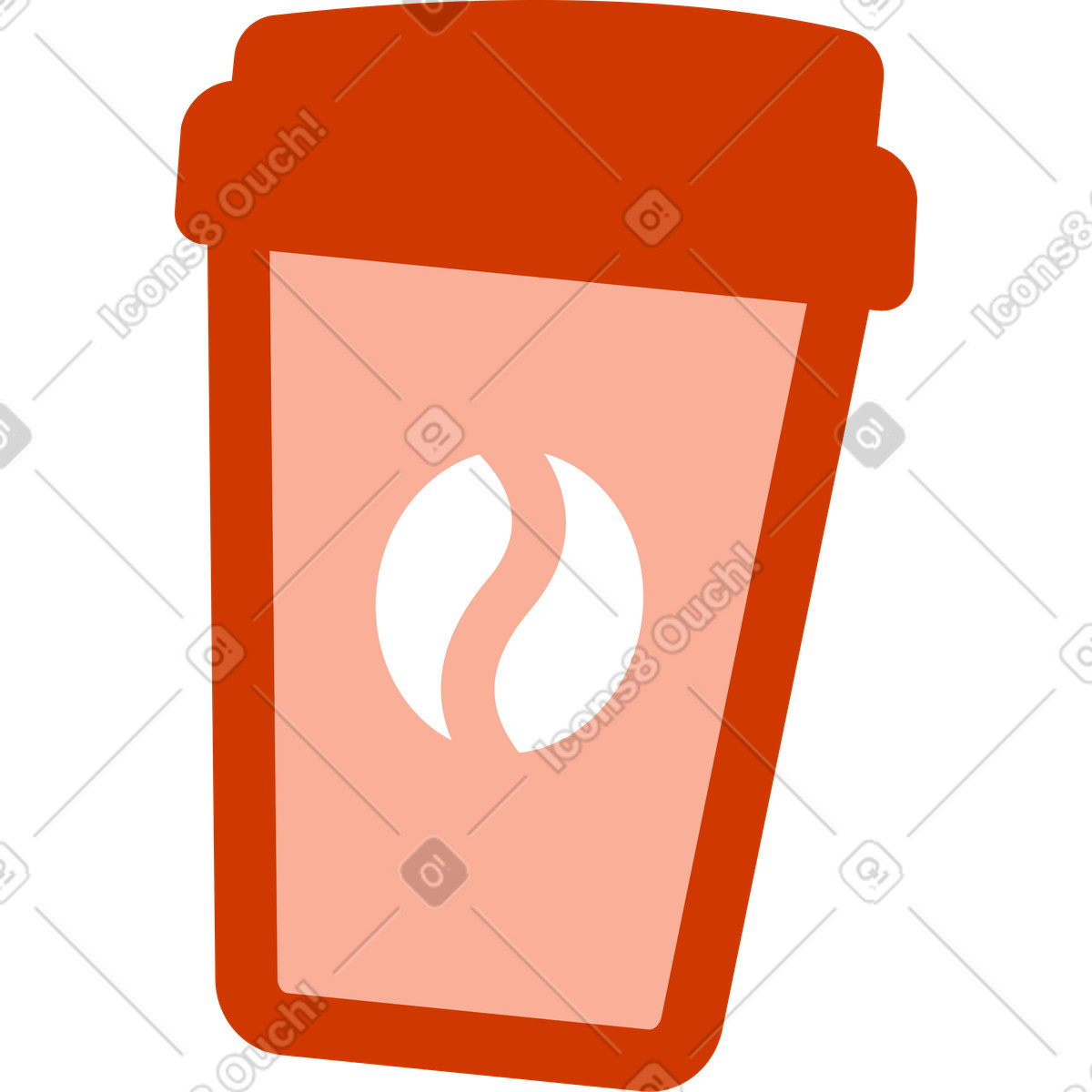 Natty スタイルの 一杯のコーヒー のイラストをPNG、SVG形式でダウンロード
