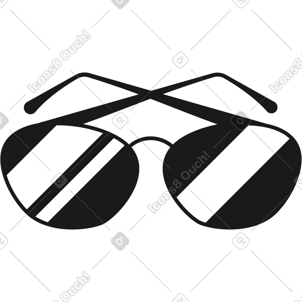 Sonnenbrille-Illustration im Taxi-Stil als Download in PNG, SVG