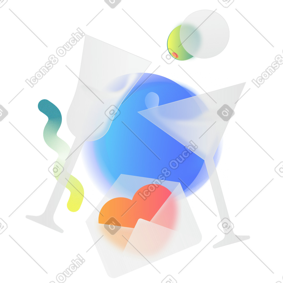 Liebe und dating-Illustration in PNG, SVG