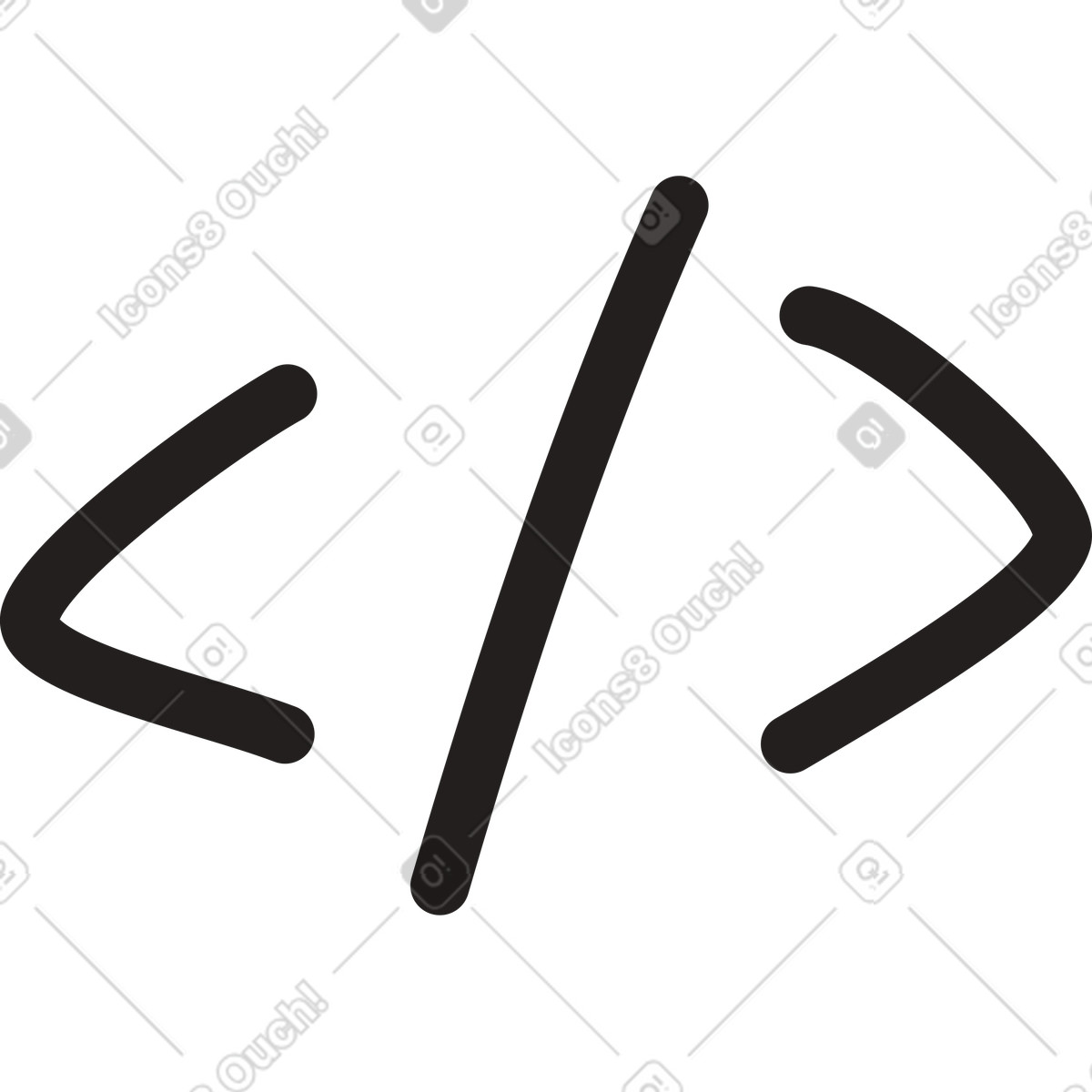 Computer code symbol illustration in PNG, SVG