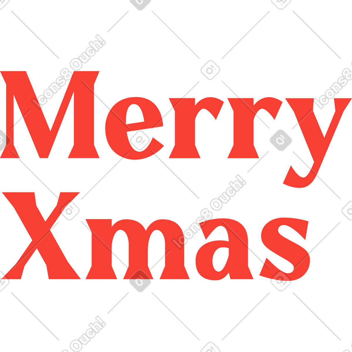 Merry xmas illustration in Nordic style download in PNG, SVG