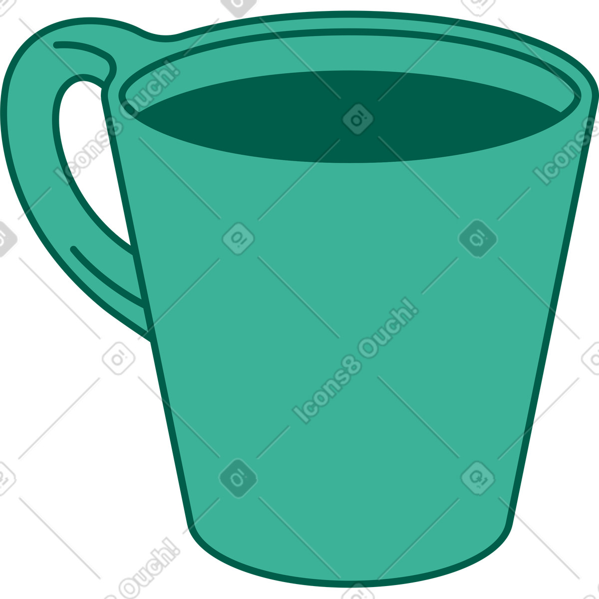 Ilustración Jarra en estilo Storyline a descargar en PNG y SVG