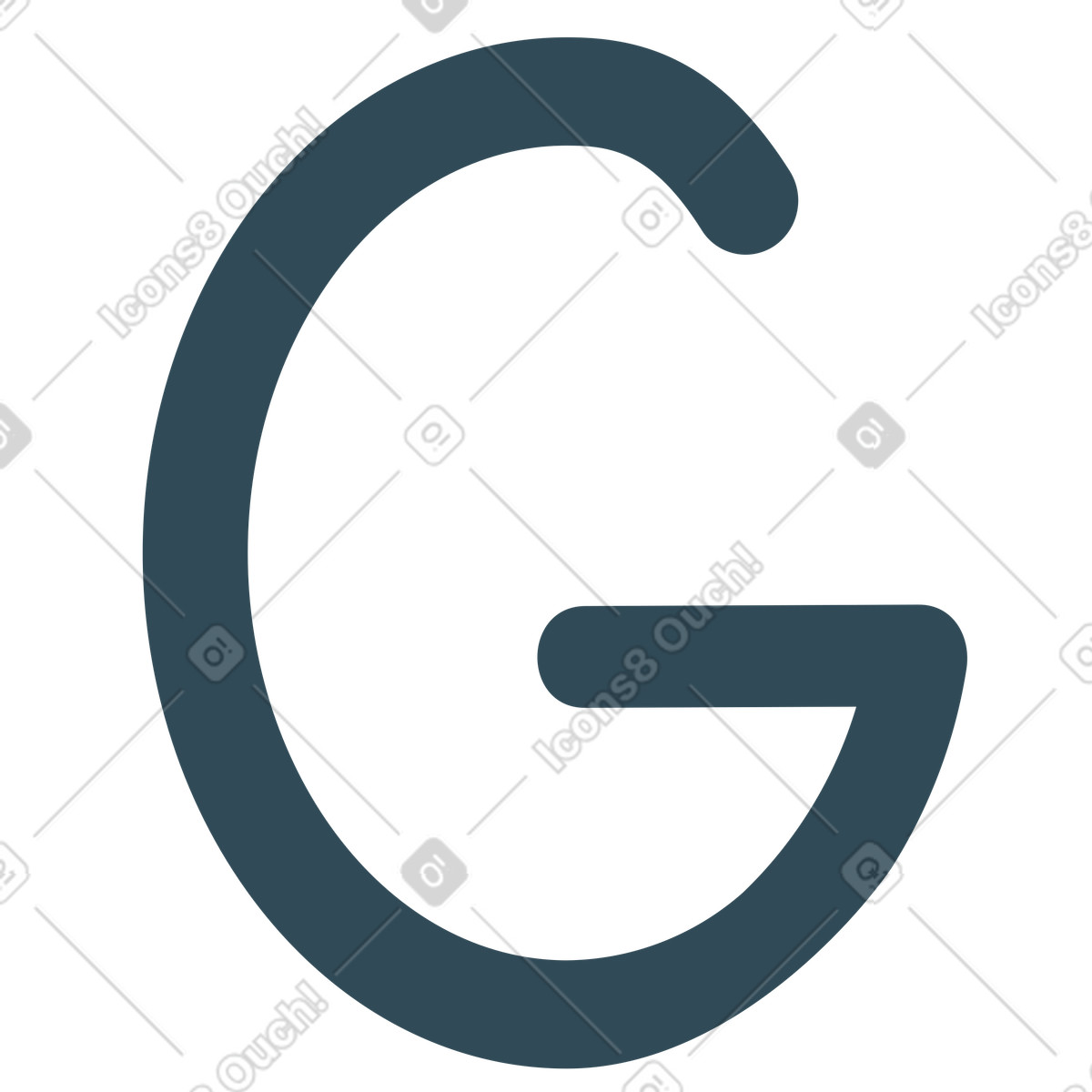 G dunkelblau-Illustration im Kingdom-Stil als Download in PNG, SVG