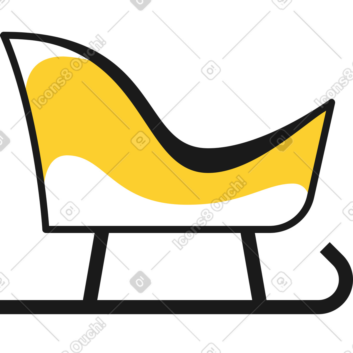 Ilustração de Trenó em no estilo Taxi para baixar em PNG, SVG