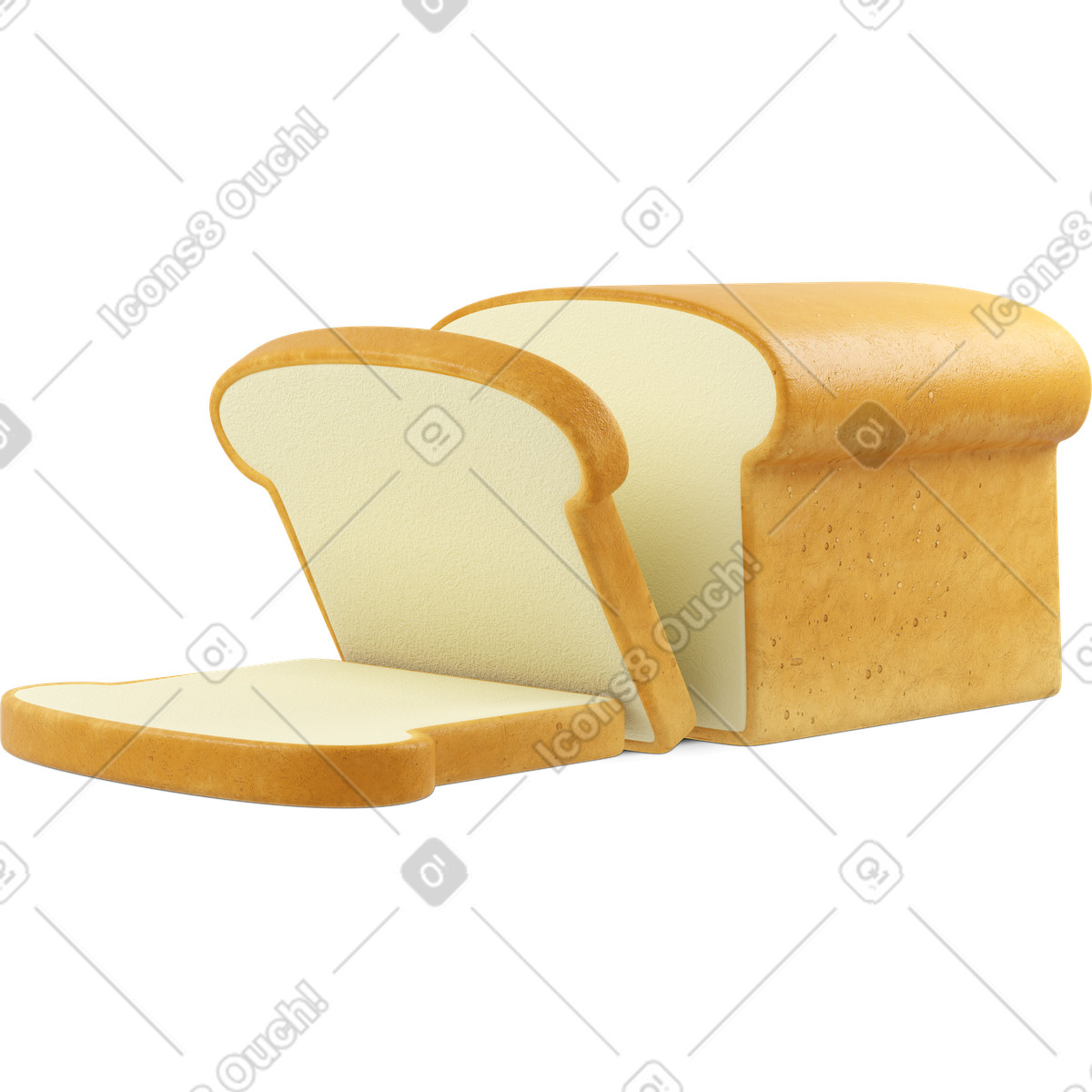 Pane tagliato illustrazione in stile 3D Business scarica in PNG, SVG