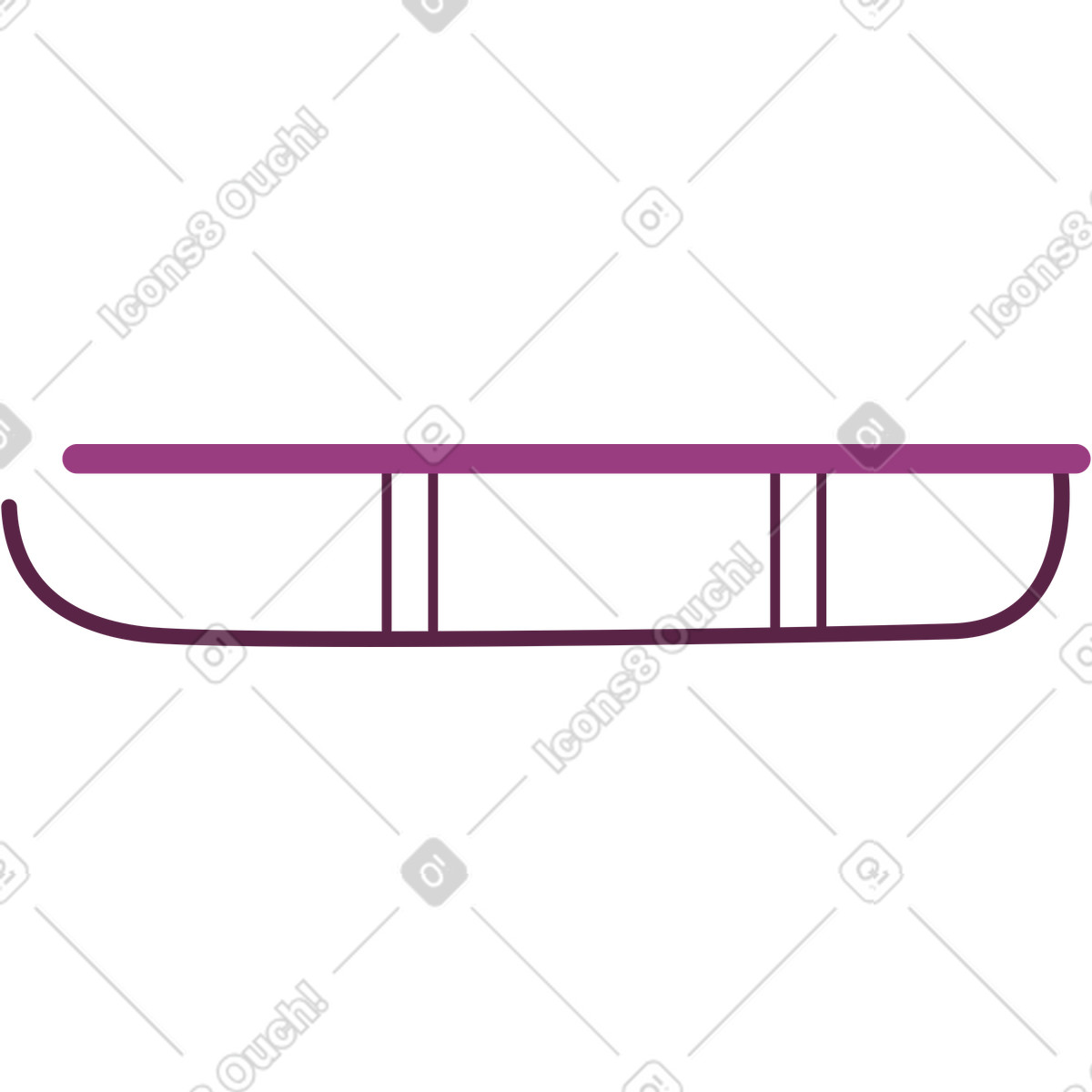 Burgunder niedriger schlitten-Illustration im Sammy-Stil als Download in PNG, SVG