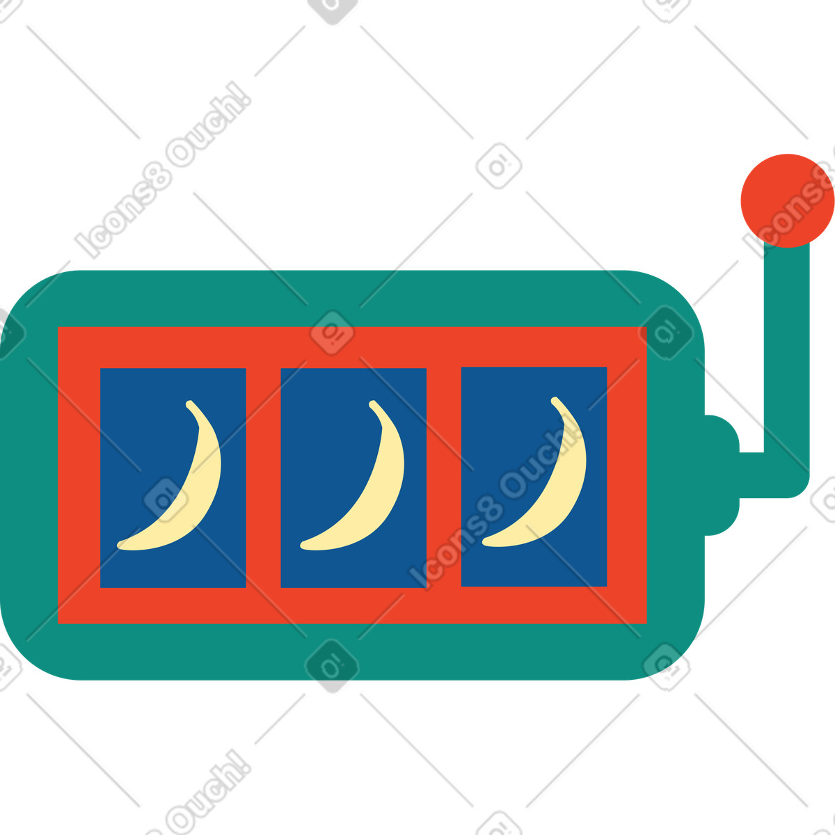 Slot machine illustrazione in stile Polar scarica in PNG, SVG
