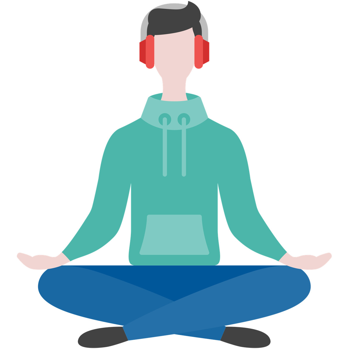 下载 Fogg 风格的 Meditating man 插画，支持 PNG、SVG 格式