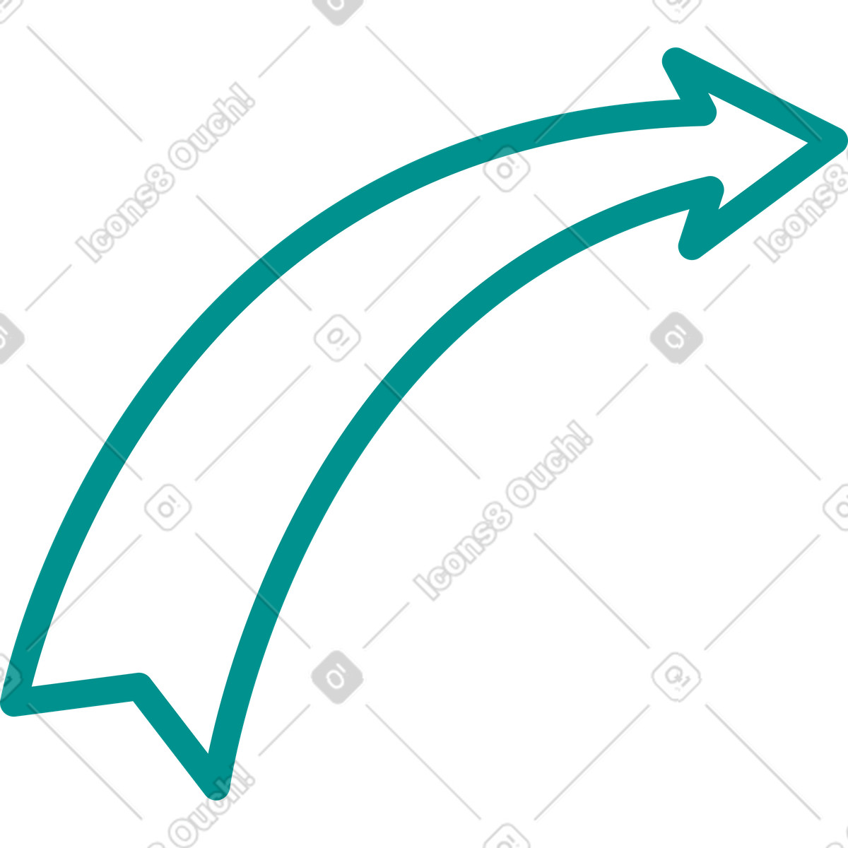 Arrow illustration in Natty style download in PNG, SVG