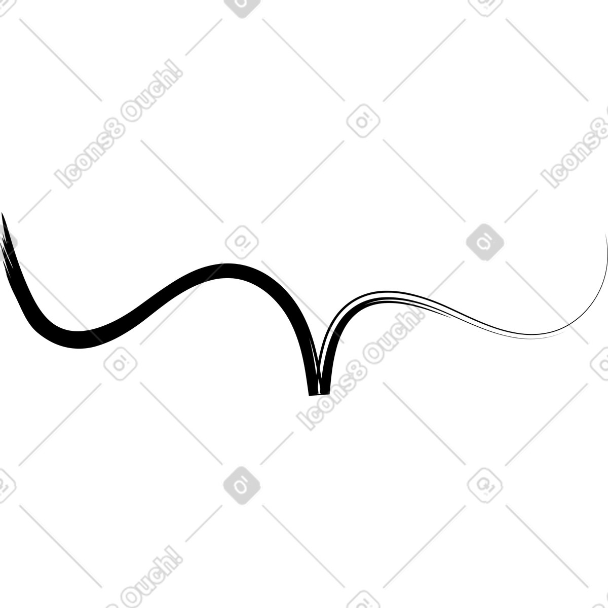 Schwarzes element-Illustration im Twirl-Stil als Download in PNG, SVG