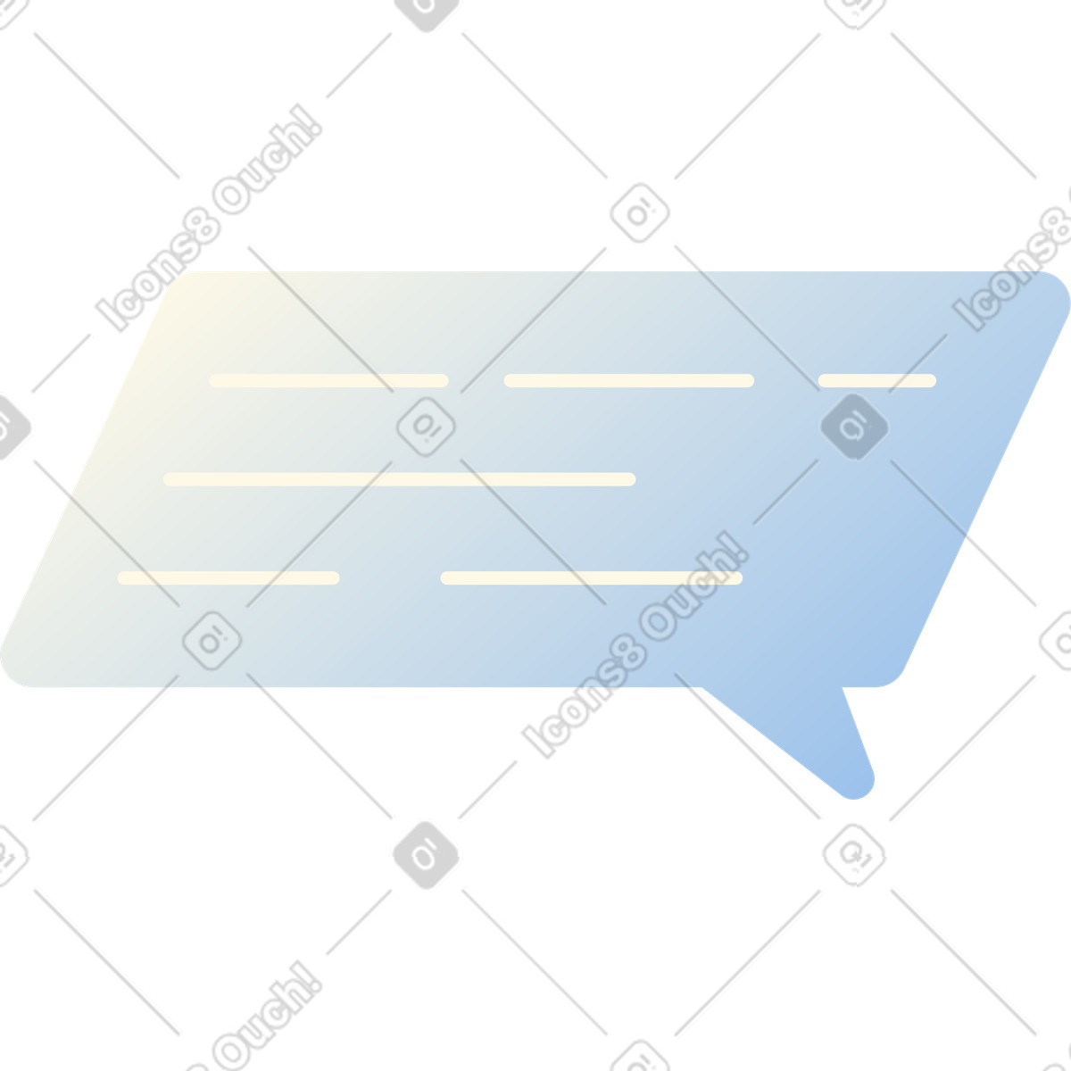 Blue bubble illustration in PNG, SVG
