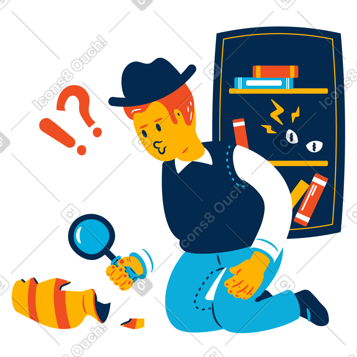 Scena del crimine illustrazione in stile Flame scarica in PNG, SVG