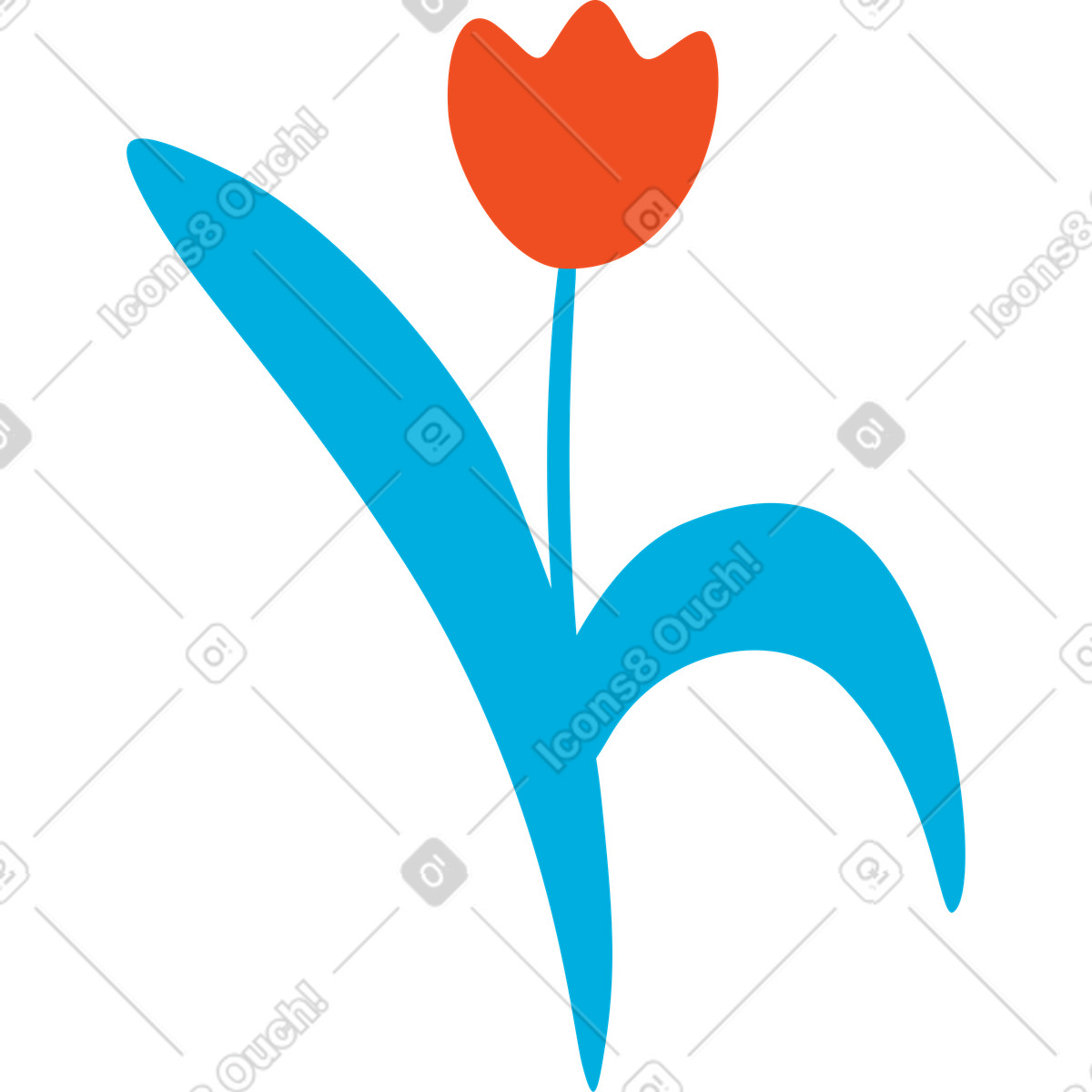 Ilustración Flor en estilo Flame a descargar en PNG y SVG