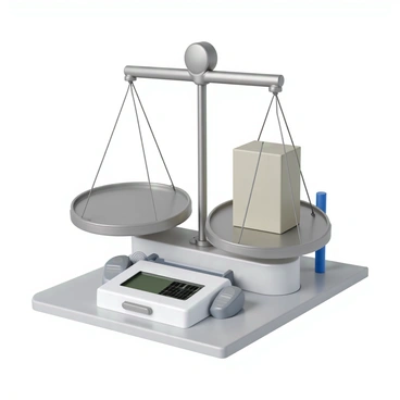 An analytical balance incorrectly displaying weight due to an off-center object