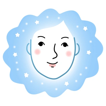 A face drawn in soft lines is positioned against a backdrop of a starry night sky. The sky is filled with numerous stars, twinkling brightly, and the overall color palette consists of gradient pastel colors. The face is centered in the composition, with delicate features outlined gently. There is a subtle glow surrounding the face that contrasts with the darkness of the night, creating a harmonious blend with the celestial background.