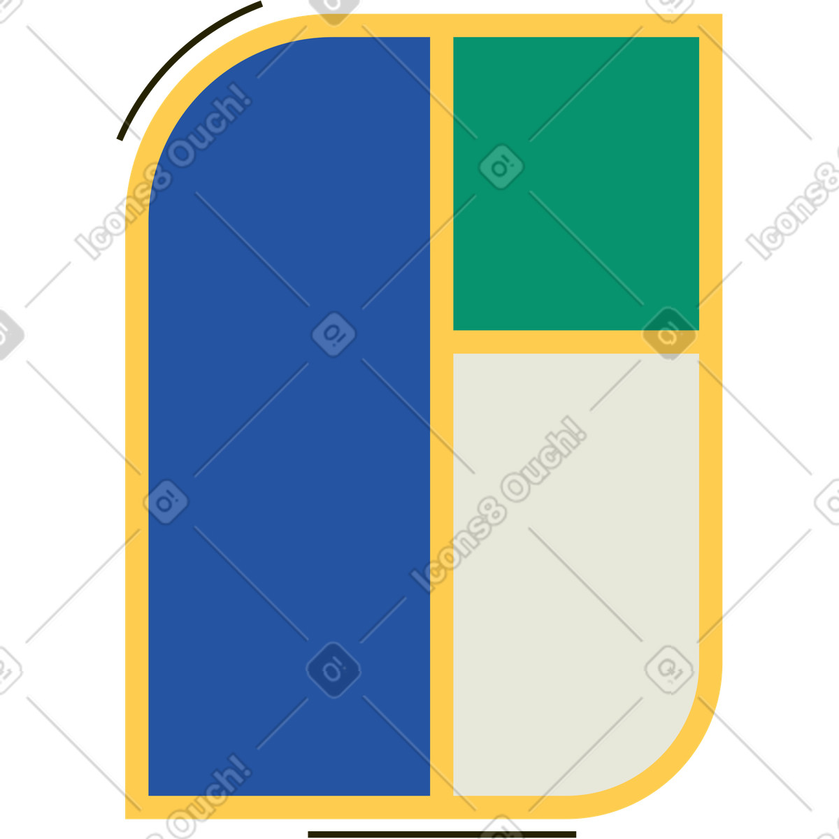 Ilustración Ventana en estilo Spot a descargar en PNG y SVG