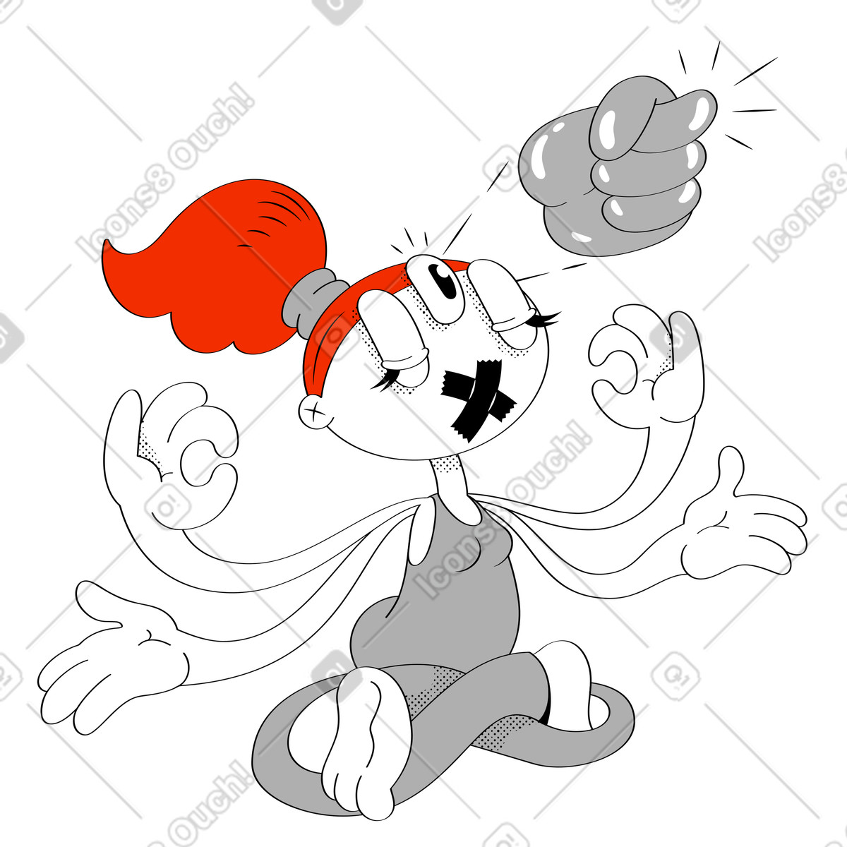 No Comments illustration in Looney style download in PNG, SVG