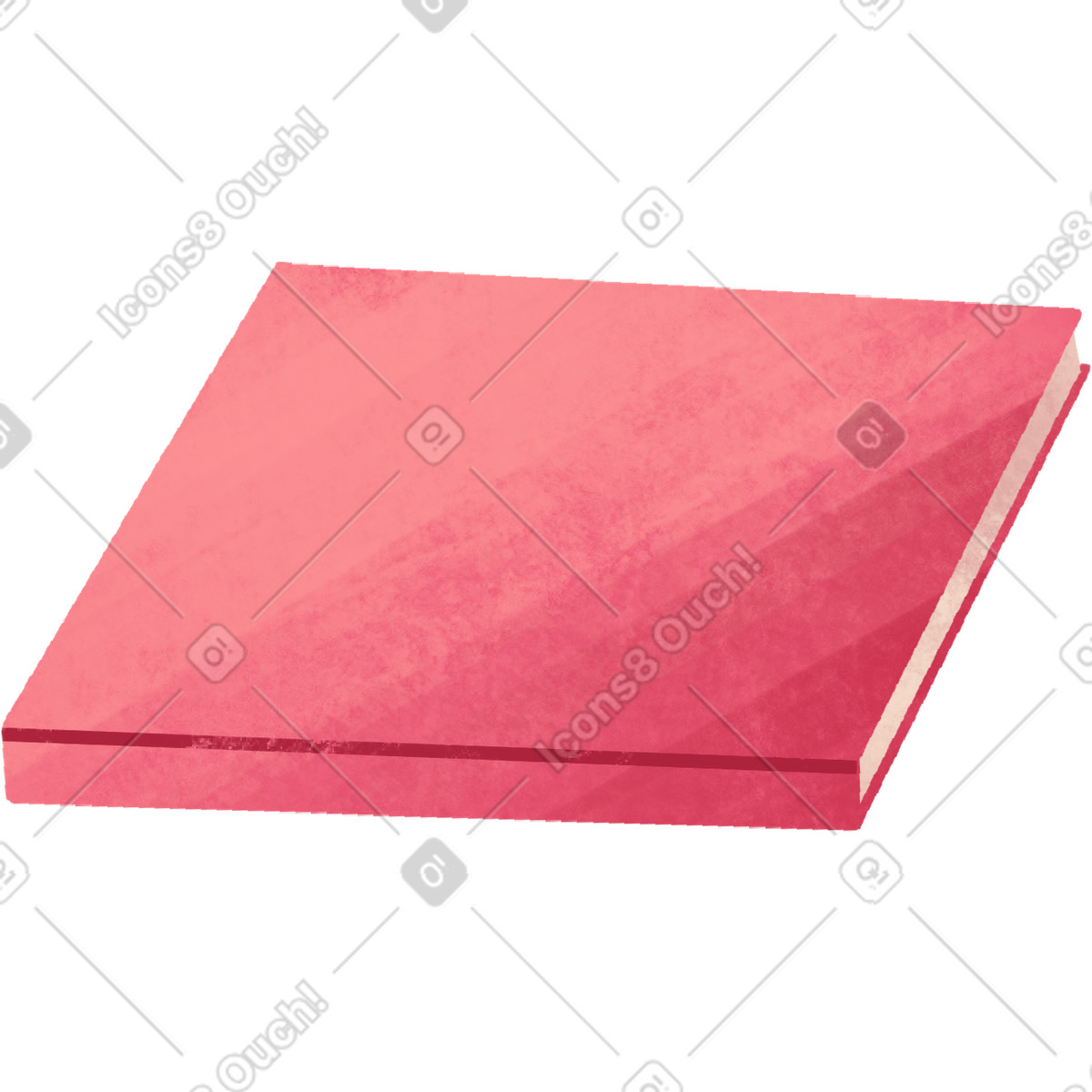 Ilustración Red book en estilo Bonbon a descargar en PNG y SVG