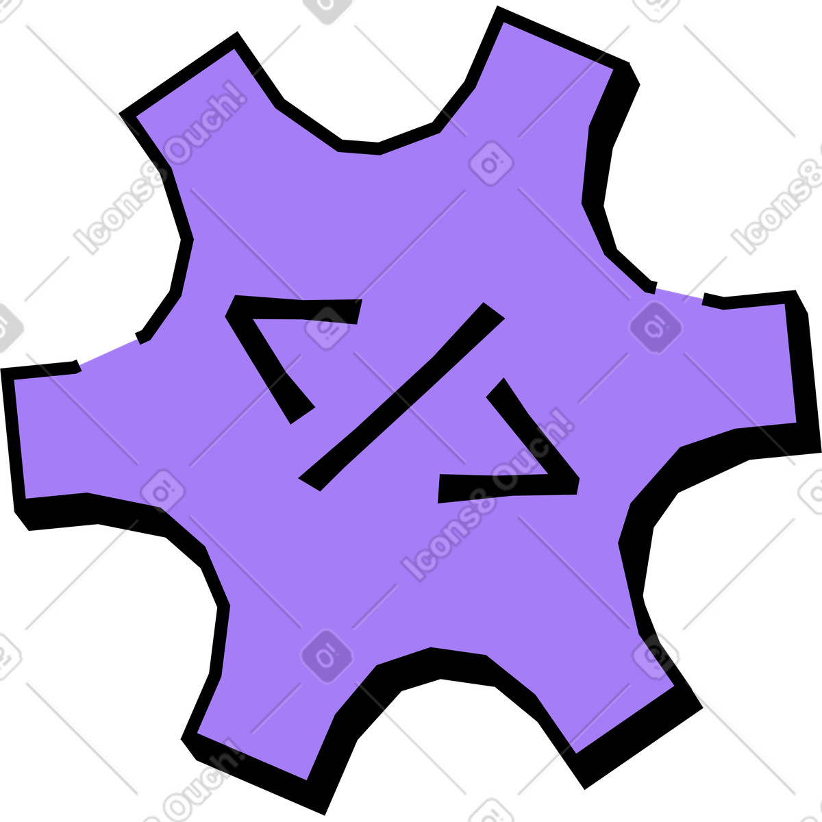 Coding icon illustration in Amethyst style download in PNG, SVG