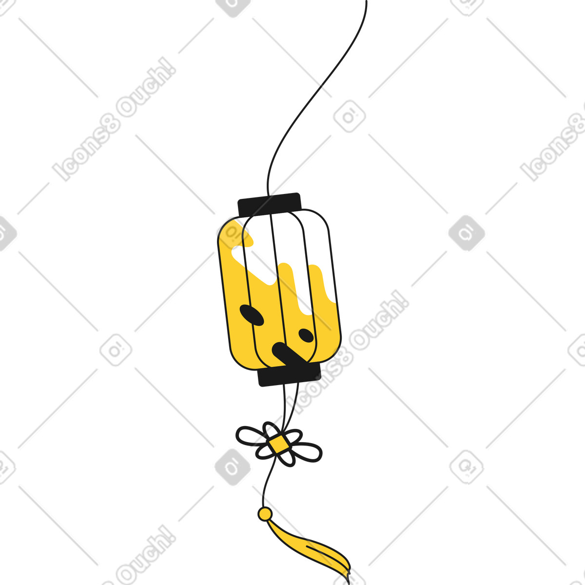 Ilustración Lampara de papel en estilo Taxi a descargar en PNG y SVG