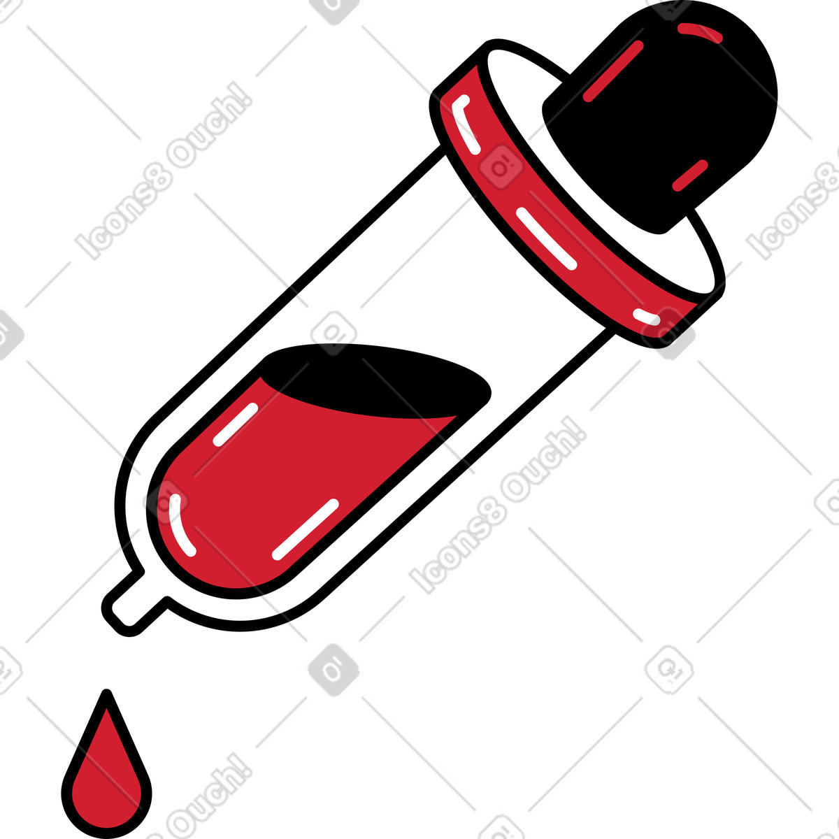 Contagocce illustrazione in stile Ruby scarica in PNG, SVG